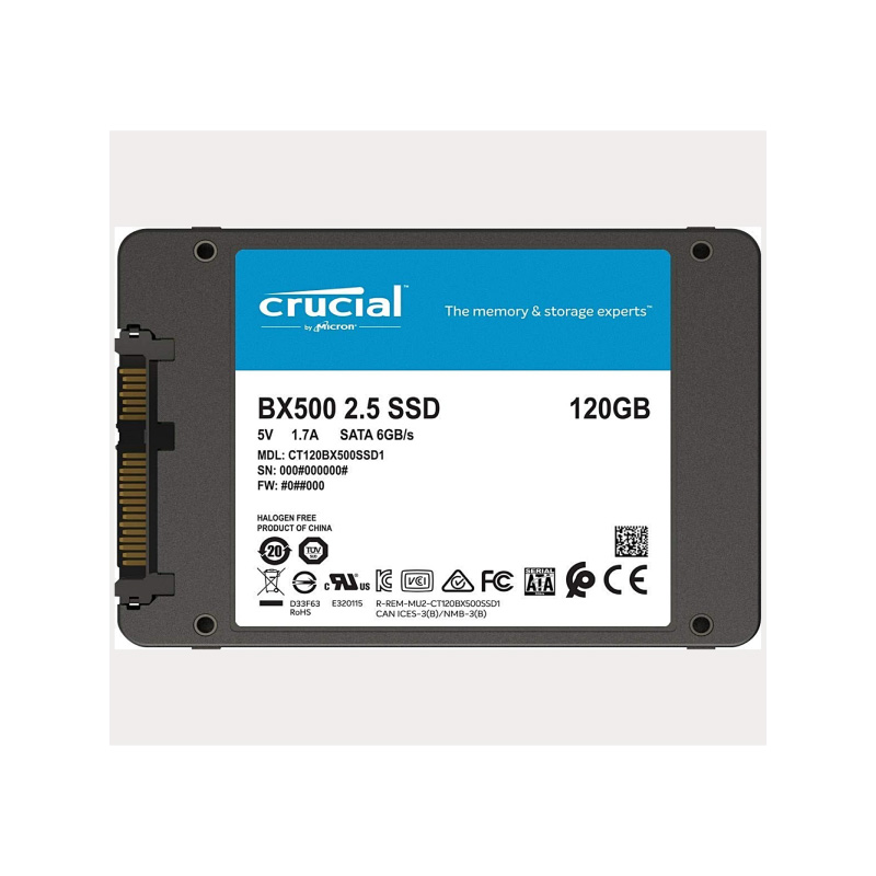 DISCO DE ESTADO SOLIDO CRUCIAL BX500 2.5" 120GB Tecnología