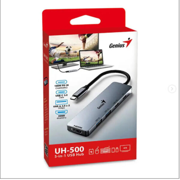 HUB GENIUS UH 500 USB C 5 EN 1