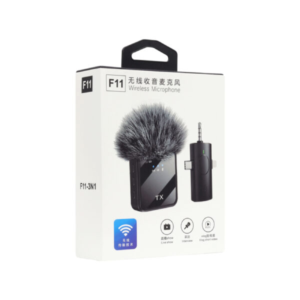 MICROFONO JALTECH F11 INALAMBRICO  PELUDO 3 EN 1