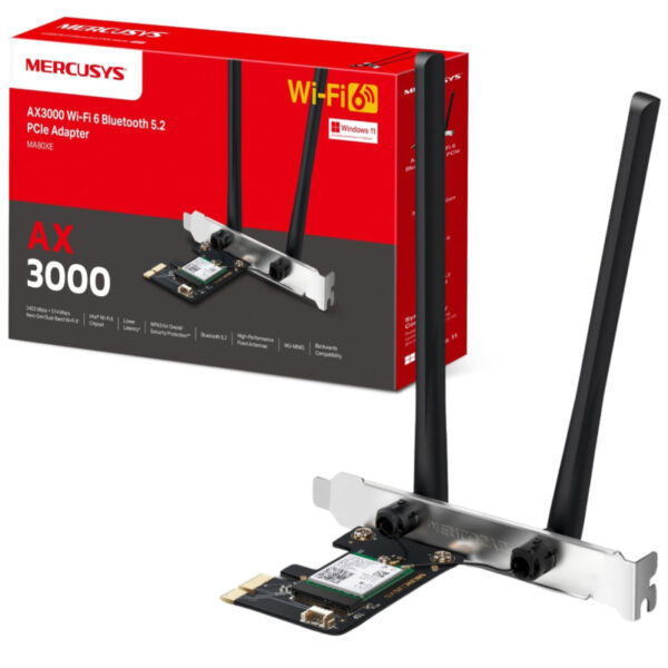 TARJETA DE RED MERCUSYS  WIFI + BLUETOOTH AX3000