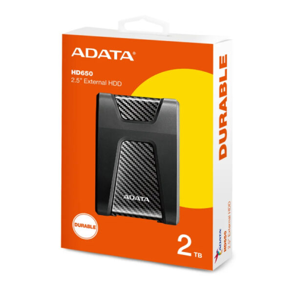 DISCO DURO EXTERNO ADATA HD650 2 TB NEGRO