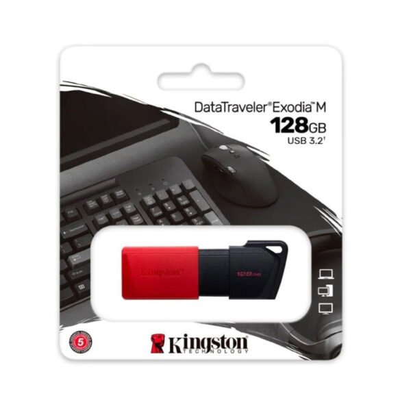 MEMORIA USB KINGSTON 128 GB  ROJO